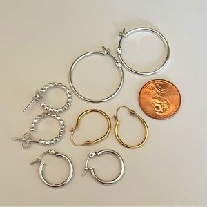 Silver & Gold Hoop Earring Bundle